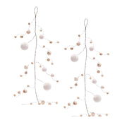 Fabric Puff Ball Garland for Mantel and Tree