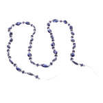 Jewel Bead String Garland (Set of 2) – 60"L Blue and Silver Indoor Glam Christmas Decor by Melrose
