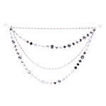 Jewel Bead and Chain Link Garland (Set of 2) – 20"L Silver Glam Holiday Decor by Melrose