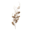 Snowy Gold and White Pinecone Twig Spray Set of 4