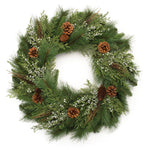 Mixed Pine Juniper Wreath Natural Pinecone Christmas Decor – 30 " by Melrose