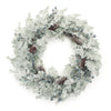 Flocked Pine Cedar Berry Wreath