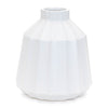 Ribbed White Ceramic Vase Set