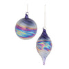Purple Iridescent Decorative Ornaments