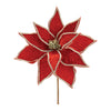 Artificial Poinsettia Flower Stem 15 Inch Height