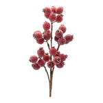Christmas Berry Spray Set of 6 Wired Stems – 21" Tall for Wreaths and Garlands by Melrose