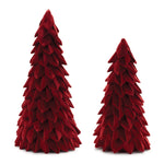 Christmas Fabric Pine Tree Tabletop Decor Set of 2 - 19.75" by Melrose