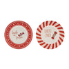 Christmas Candy Plates with Santa-Inspired Patterns