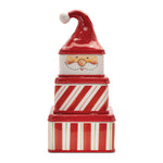 Ceramic Santa Canister, Stacking Holiday Decor by Melrose, Set of 3 by Melrose