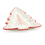 Christmas Serving Tabletop, Christmas Tree Designed, Set of 2 by Melrose