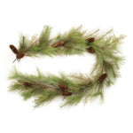 Farmhouse Pine and Pinecone Christmas Garland 6' Indoor Decor by Melrose