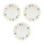 Ceramic Pine Tree Platters (Set of 3) – 11" Round Christmas Serving Plates for Snacks & Treats, by Melrose