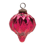 Mercury Glass Harlequin Christmas Ornament Set of 6– Onion Shaped Decor 4.75" by Melrose