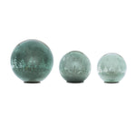 LED Pine Tree Globe Set Glass Decor 4", 5", 7.5" – Warm White LED Winter Display by Melrose