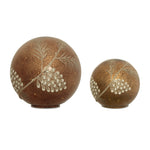 Melrose Rustic LED Pinecone Globes Set Mercury Glass Winter Brown/Gray Decorative Holiday Lighting by Melrose