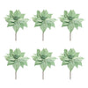 Poinsettia Flower Stem Set – 25.5" Height – Glittered Holiday Tabletop Decor by Melrose