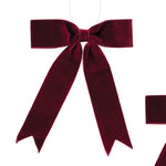 Christmas Holiday Bow Ornament 13"H Polyester Hanging Decor Set of 2 by Melrose