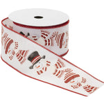 2.5 Inch Red Wired Ribbon for Wreaths