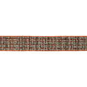 2.5 Inch Red and Beige Woven Ribbon Rolls