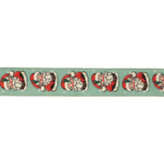 Nostalgic Santa Print Wired Ribbon Set of 2