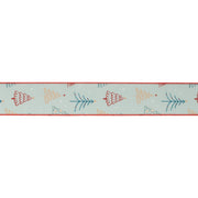 Christmas Tree Print Wired Ribbon Set of 2