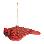 Glittered Glass Cardinal Ornaments (Set of 6) – 2.5"H Indoor Holiday Decor by Melrose