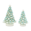 Vintage Style LED Ceramic Christmas Trees Set of 2