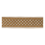 Wired Polyester Ribbon Gold White Cutout Pattern 4" x 5 Yards By Melrose