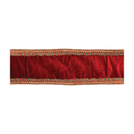 Jewel Trim Wired Ribbon 4" x 5 Yards Red Gold Polyester Holiday Decor By Melrose