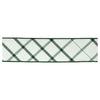 Plaid Wired Polyester Ribbon White and Green Holiday Craft Ribbon