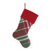 Plaid Holiday Stockings Set of 2 for Fireplace Display