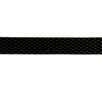 Black Wired Ribbon Set of 2 Polyester Spandex with Gold Trim – 2.5" W for Holiday Crafts by Melrose