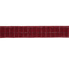 Red Wired Tattersall Ribbon 2.5" x 5 Yds. for Gift Wrapping