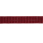 Red Tattersall Plaid Wired Ribbon 2.5" W Polyester for Holiday Crafts by Melrose