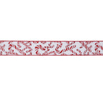 Holiday Craft Ribbon 2.5" W Wired Polyester Candy Cane Pattern Set of 2 by Melrose