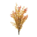 Artificial Autumn Leaves Bush 20"H Plastic Fall Decor Set of 6 by Melrose