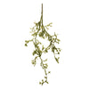 Artificial green vine garland on a white background