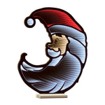 Santa Half Moon Ekkolight Acrylic 23"H LED Christmas Display Decor by Melrose