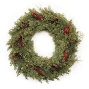 Rustic Holiday Wreath with Pine and Twig Design