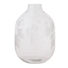 Frosted Floral Glass Vase – Modern Indoor Décor