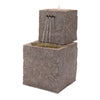 Bubbling Tiered Stone Fountain – Gray Resin Home Decor