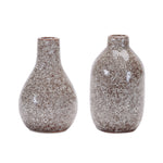 Ceramic Bottle Vase Set of 4 Speckled Glaze Rustic Farmhouse Decor 4.9" H Accent Vases by Melrose
