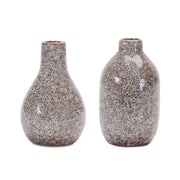 Farmhouse ceramic bottle vases displayed on tabletop decor