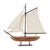 Nautical sailboat sculpture with linen sails