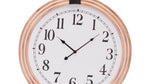 Farmhouse style round wall clock with white face
