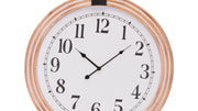 Farmhouse style round wall clock with white face