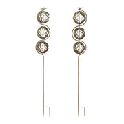 Outdoor yard art bird butterfly iron stakes