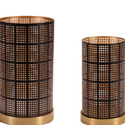 Modern Tabletop Candle Holders with Gold Interior