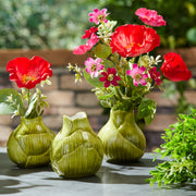 Green Dolomite Bud Vases for Tabletop Decor