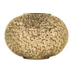 Distressed Flat Metal Vase (Set of 2) – 10.75"H Gold Metallic Modern Decorative Accent by Melrose